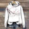 Traditional Chinese Painting Pattern Flower Fashion Women's Hoodie Designer Women's Sweatshirts Autumn Loose Tops Y2K Clothes