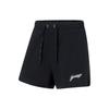 Li Ning Running Series Logo Reflective Print Drawstring Loose Sports Shorts Men Shorts Black AAPT031-6