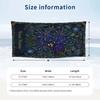 Blue Flowers Art Theme Quick Dry Beach Towel Custom Name Text Print Large Sand Resistant Towel Beach Vacation