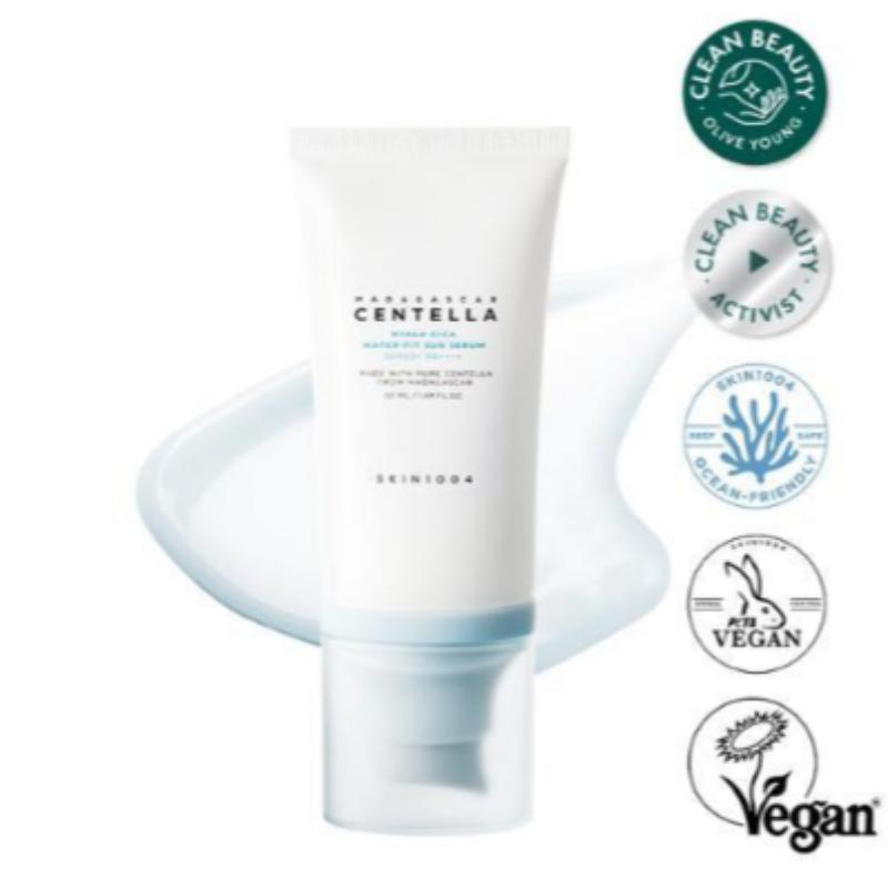 [1+1] Skin1004 Madagascar Centella Hyalu-Cica Waterfit Солнцезащитная сыворотка 50 мл Двойной набор