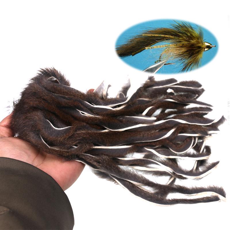 Половина 1/2 полосок Zonker 2 мм ~ 3 мм для связывания мух сосновой белки Micro Zonker мягкие полоски 2 мм натурального цвета