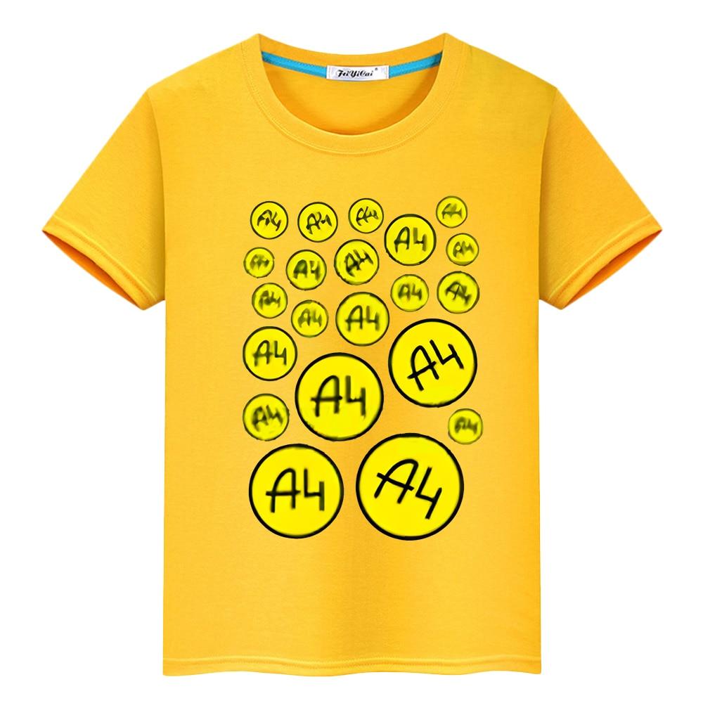 Vlad A4 Summer T-shirt 100%Cotton Anime Tees Short Boys Tops Merch A4 Lamba Pride Tshirt Y2k One Piece Kids Clothes Girls