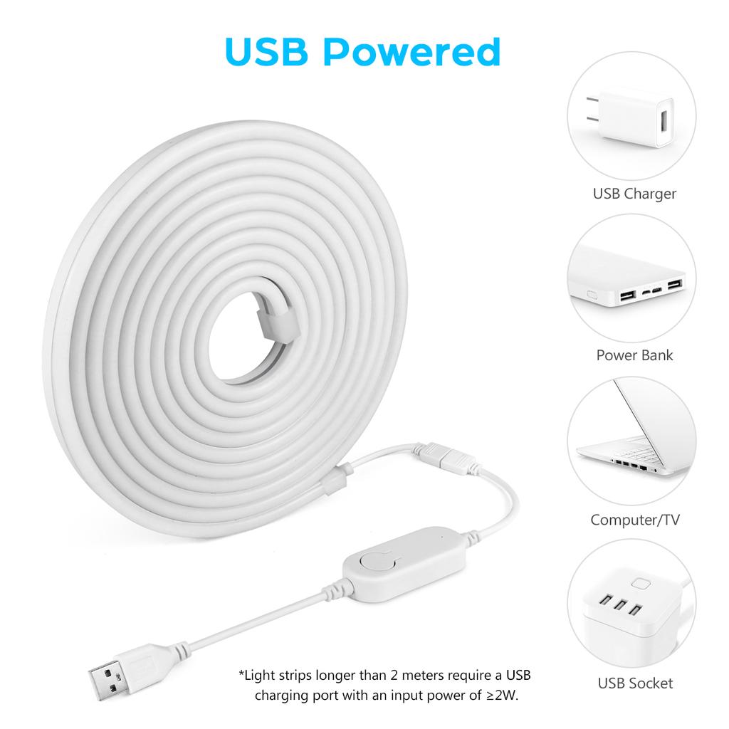 5 В USB Tuya Smart WiFi светодиодная лента для игровой комнаты Ruban RGB неоновая светодиодная лента работает с Alexa/Google Home для освещения домашнего декора