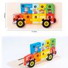 Wooden 3D Buckle Puzzle Cartoon Pattern Early Education Cognition Kid's Intellectual Development Toys Classical Wooden Puzzle