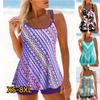 2024 Women High Waist Tankini Summer New Design Printing Swimwear Swimsuit Bikini Bathing Suit Two Piece Set Beach Weart XS-8XL