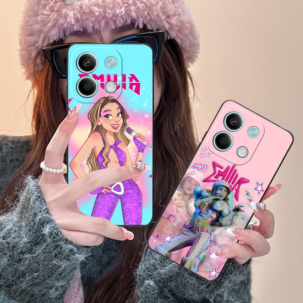 Милый Чехол для Телефона Emilia Cute Mernes для Xiaomi Redmi Note 14 13 12 11 A5 3 2 1 Pro Plus 4G 5G Cover с Цветной Печатью Роскошный Красивый