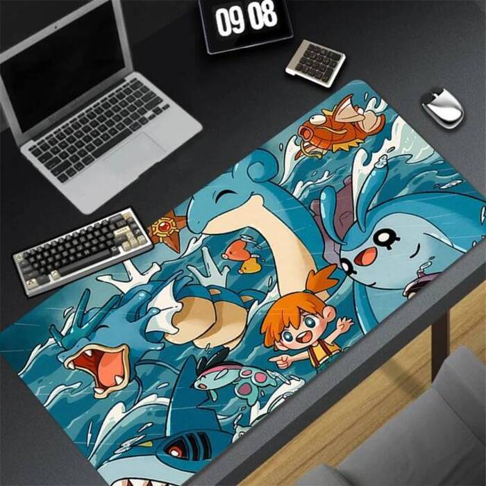 XXL Red Dragon Mouse Pad PC Non Slip Gaming Keyboard Rug Cool Anime Kawaii Mousepad Laptop Ppokemon Gyarados Extended Desk Mat
