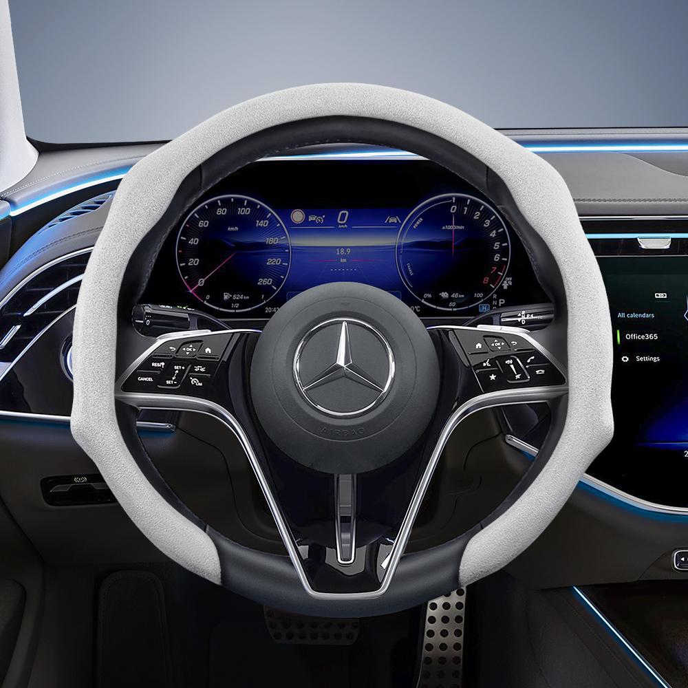 Подходит для премиальных замшевых накидок на руль Mercedes-Benz с защелками, нескользящих и долговечных, доступны в круглом и D-образном исполнении