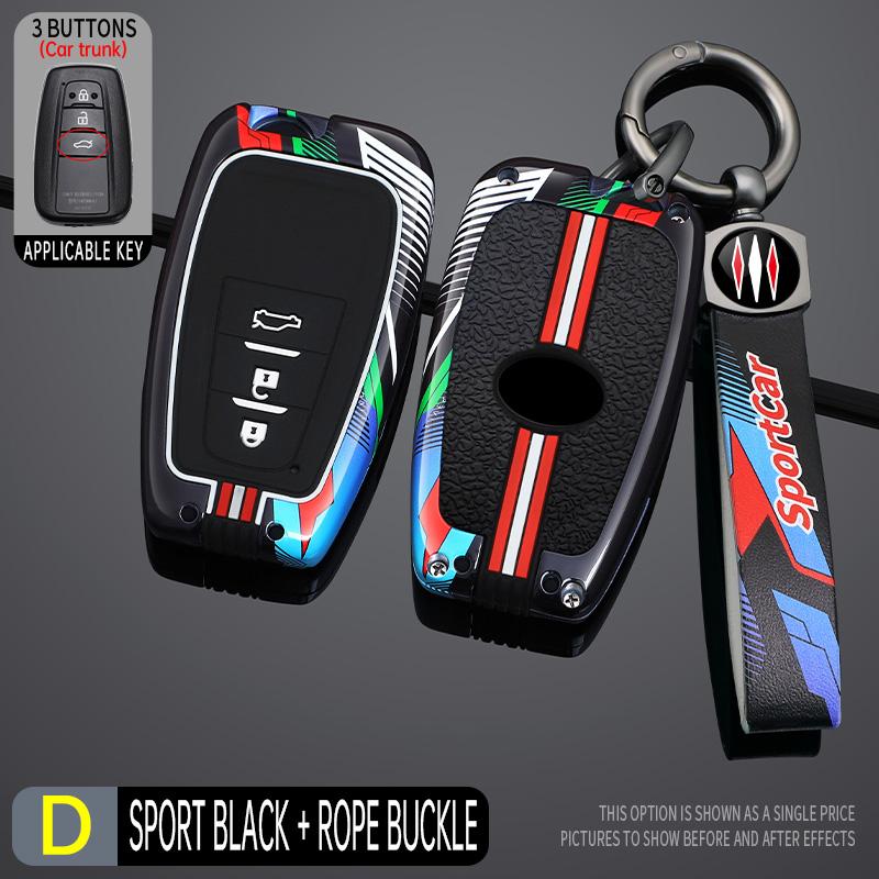 Car Key Case Cover Protective Shell Fob For Toyota Prius Camry Corolla C-HR CHR RAV4 Prado 2018 2022 Car Key Decoration Shell
