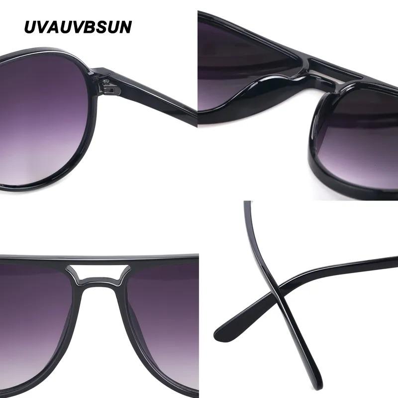 Fashion Double Beam Large Frame Toad Mirror Retro Round Frame T-shaped Sunglasses for Outdoor Outings Sun Glasses