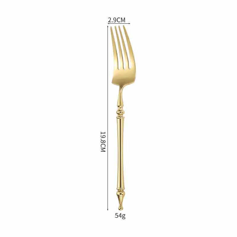 ZISIZ Creative Gold Dinner Forks Set
