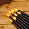 Led Electronic Long Pole Candle Light, Black Halloween Atmosphere Decoration Pole WaxSmokeless Candle