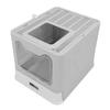 Enclosed Cat Litter Box Stainless Steel Large Drawer Style Odor Proof Anti Splashing Foldable Cat