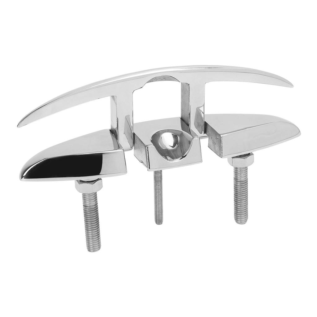 6in Pull Up Boat Folding Cleat 316 Stainless Steel Marine Cleat Flip Up Dock Cleat for RV Yacht Cargo Ship Speedboat
