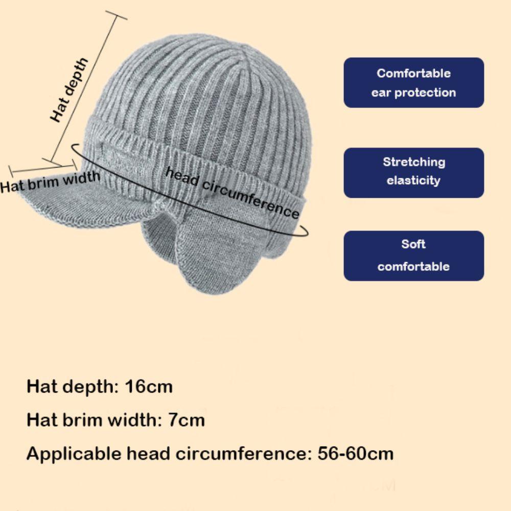 Добавить пуховую вязаную шапку ветрозащитную теплую бейсболку для защиты ушей для езды на открытом воздухе