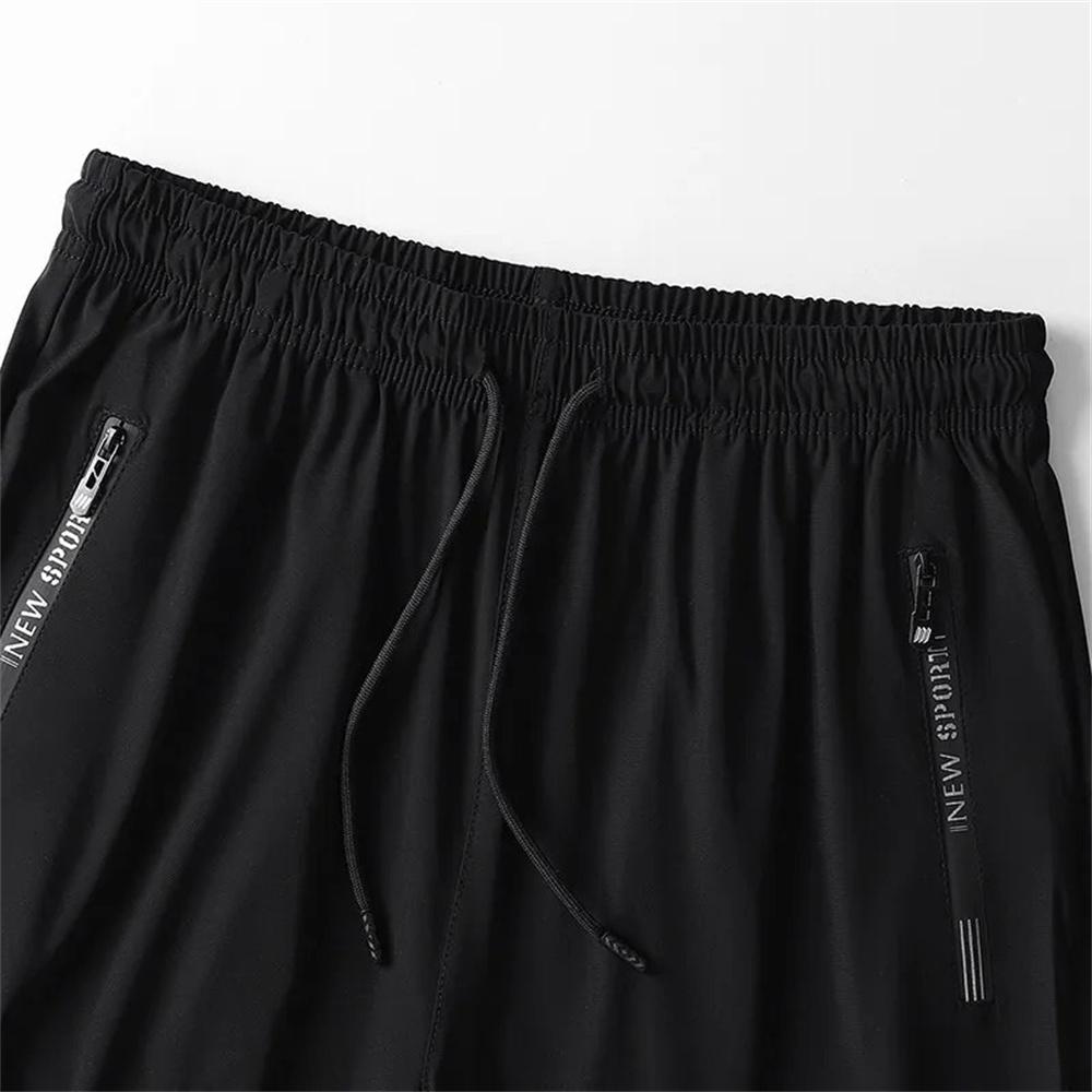 Cool Casual Pants Men's Summer Daily Jogging Skin-friendly Fabric Fashion Plus Size Quick Drying Sweatpants Can Stretch
