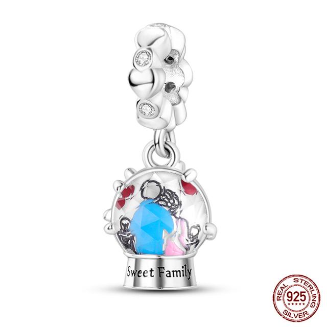 Мода Стерлингового Серебра 925 Сумочка Чемодан Подвески Бусины Подходит Fasion 925 Браслеты Изысканный Юбилей DIY Изготовление Ювелирных Изделий