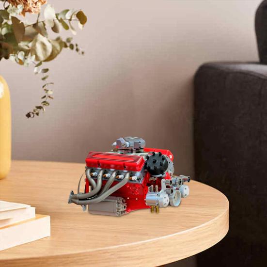 Модель двигателя V8 из смолы, статуэтка двигателя V8 Small-Block, миниатюрная фигурка двигателя V8, коллекционный подарок для взрослых автолюбителей