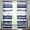 Watercolor Stripes Abstract Gradient Blue Bedroom Transparent Sheer Curtains Holiday Decoration Window Voile Tulle Curtain