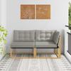 Modular Outdoor Sofa Units with Cushions White 162.5 x 83 x 73 cm