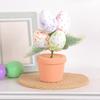 Easter Egg Bonsai Colorful Simulated Easter Egg Potted Plant DIY Foam Bunny Eggs for Home Party Decoration