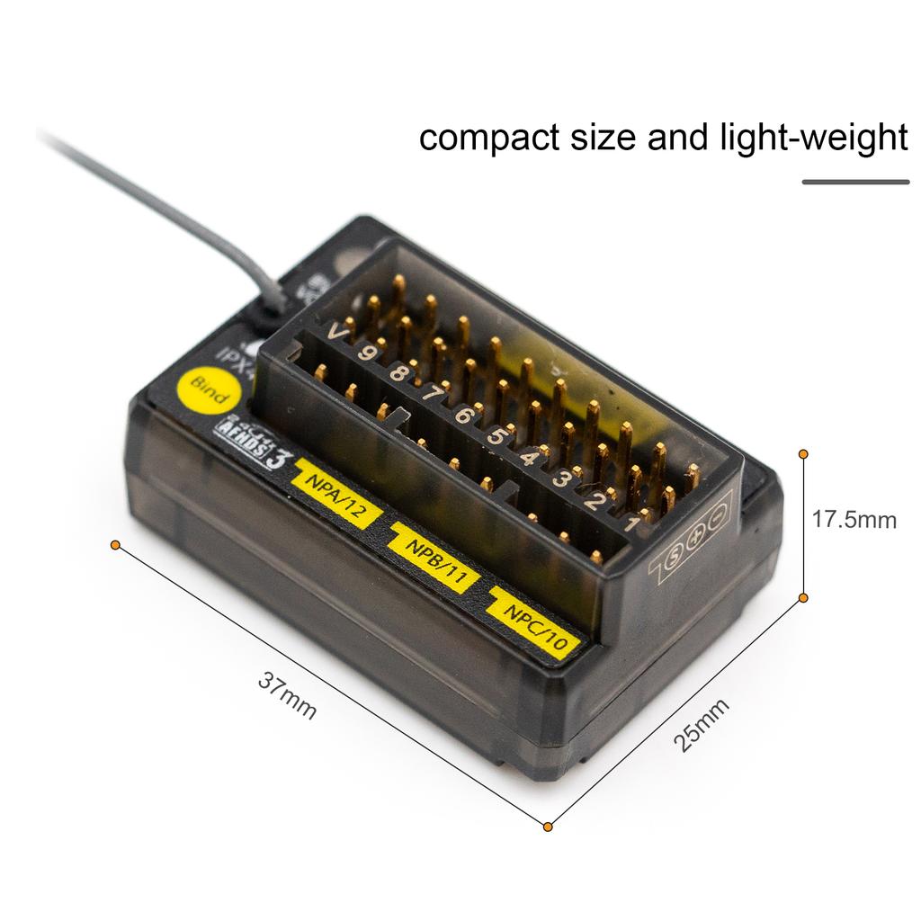 2.4GHz 12CH Receiver PWM PPM Ibus for AFHDS3 Transmitters RF Modules PL18/ NB4 /NB4 Lite RC Car Boat Vehicle