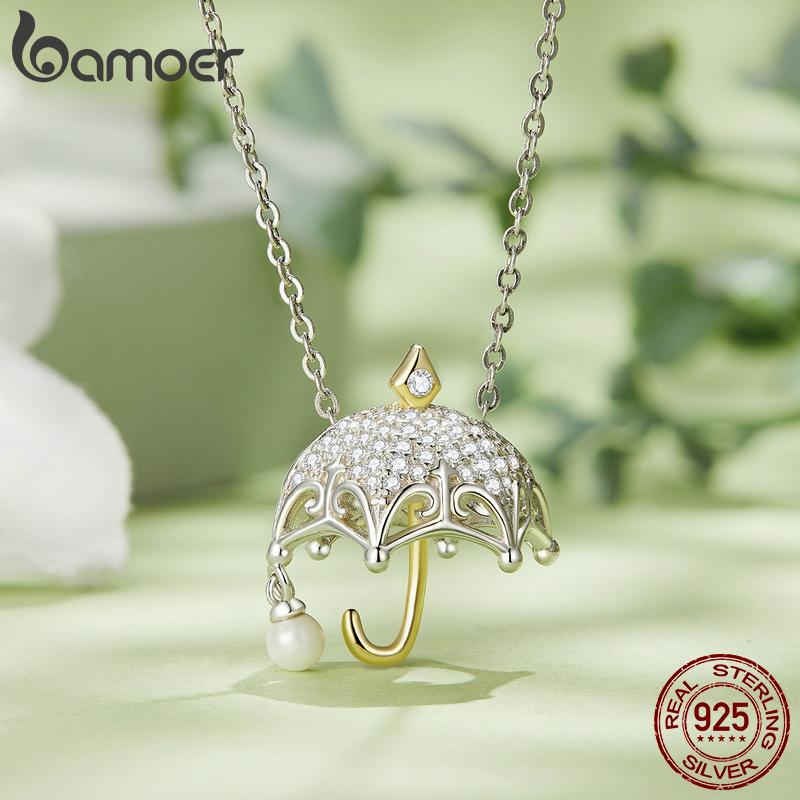 BAMOER из стерлингового серебра 925 пробы, бусины золотой серии, подвески в форме зонтика, подходят для оригинального серебряного браслета, женские украшения «сделай сам»