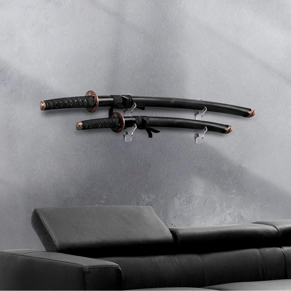 1 пара прозрачных акриловых подставок для световых мечей, настенные держатели