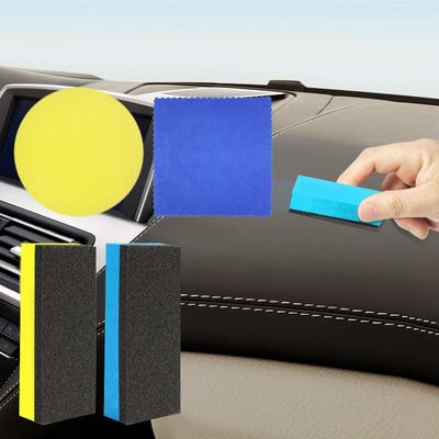 Автомобильный керамический аппликатор-губка для покрытия Стекло Нано Воск Покрытие Губки Синяя Квадратная Губка и Ткань Аксессуар для Чистки