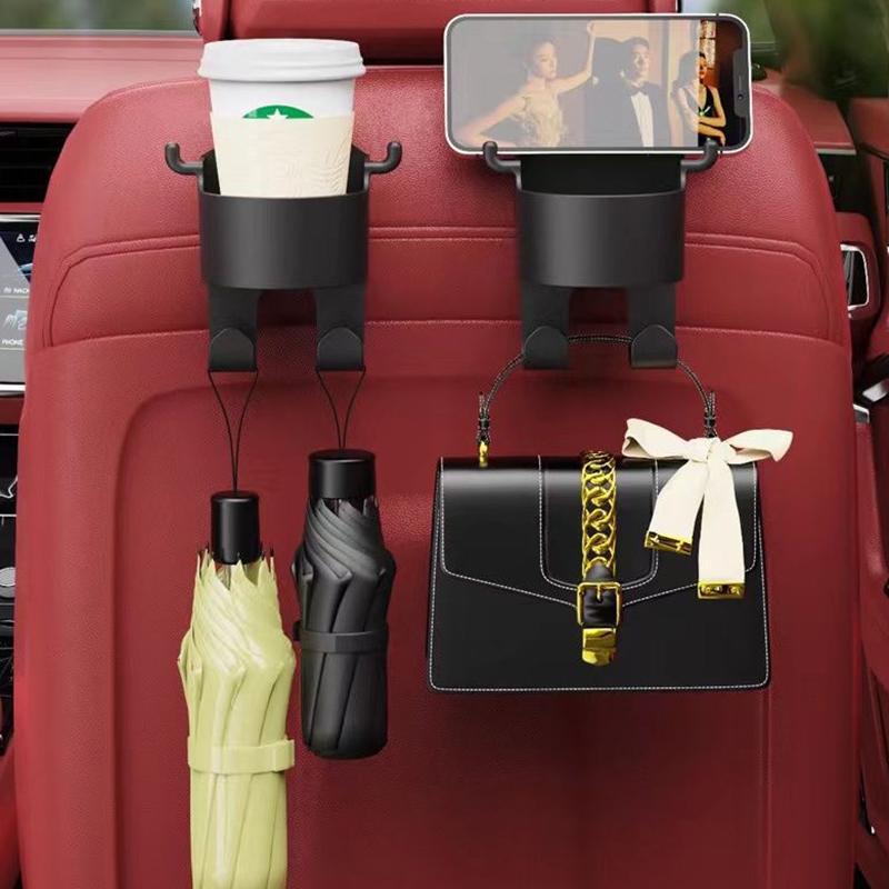 Подголовник автомобильного сиденья крючок вешалка для хранения органайзер универсальный с подстаканником для сумочки подходит для универсальных транспортных средств автомобильные аксессуары