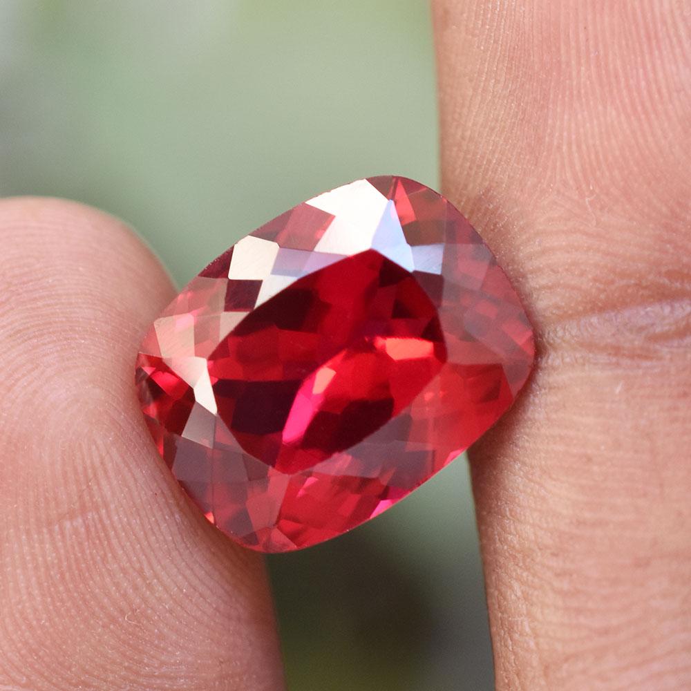 Natural Red Ruby Loose Gemstone Quality 13 ct Cushion Shape for Jewelry Making and Gem Collections