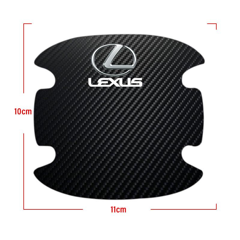 Interior Stickers Carbon Fiber Car Door Handle Protection Sticker Emblem Accessories For Lexus RX 300 IS 250 300 GX 400 460 UX 2