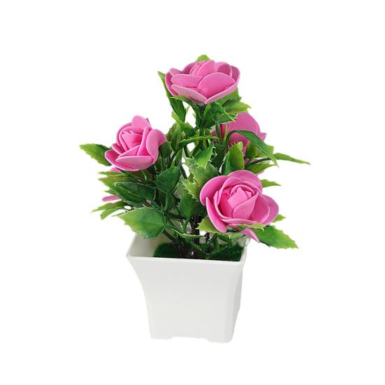 Поддельное растение в горшке, яркий цвет, искусственная роза, бонсай, устойчивое к выцветанию, реалистичное искусственное растение для украшения дома, секс-одежда для взрослых