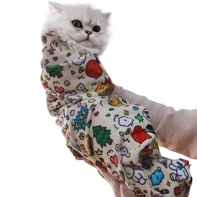 Конверт для груминга кошек, Конверт для фиксации кошек для стрижки когтей, чистки ушей, 55X55 см