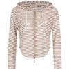 Shop   Women Sheer Hoodie Zipper Cardigan Ivory Egg Wcd 20657
