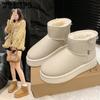 Snow Boots Short Boots Winter Suede Thick Leather Thick Sole Waterproof and Anti Slip Cotton Boots Women's Shoes