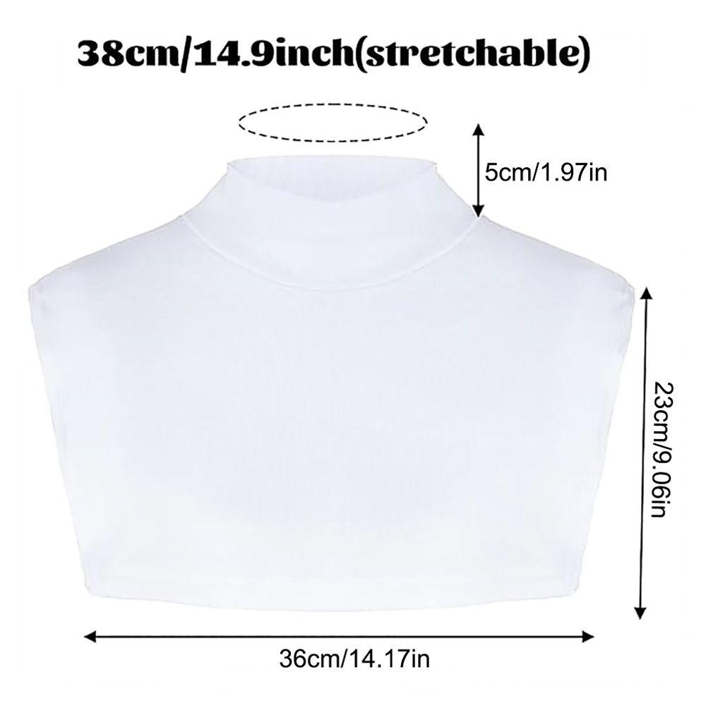 Хлопковый воротник-обманка с высоким вырезом, лацканами, водолазкой, модный внутренний воротник