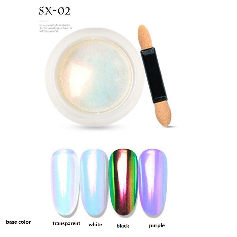 Зеркальный блеск для дизайна ногтей, хромированный пигмент, жемчужная оболочка, русалка, порошок, гель-лак