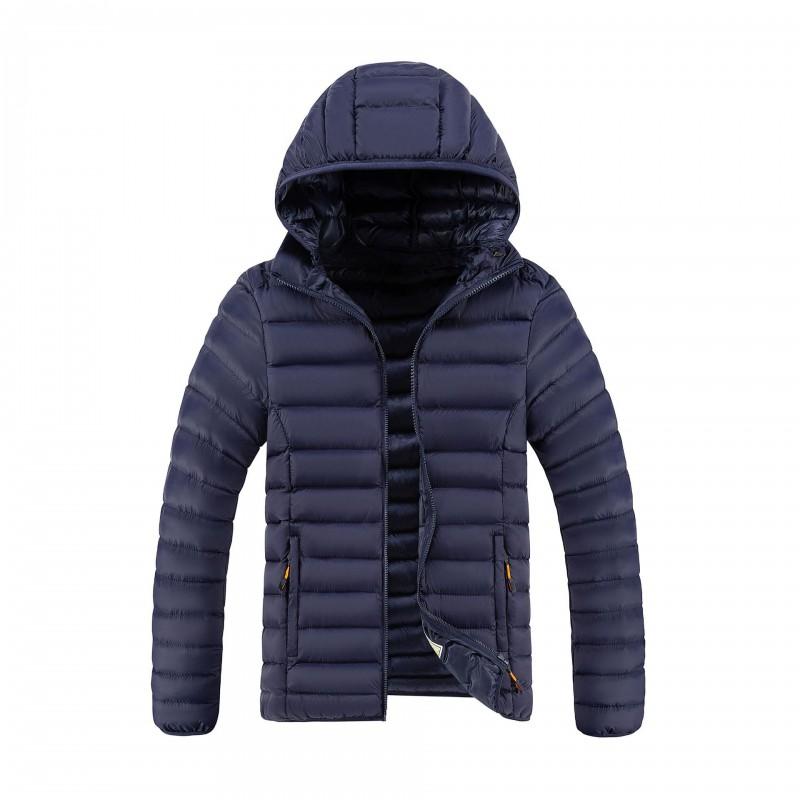 Mens Slim Fit Lightweight Winter Puffer Jacket Large Size Multiple Colors Casual Cotton Coat