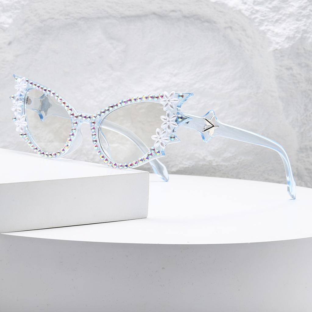 1pc WOMEN'S GLASSES New Cross-border Framed with Glasses Personality Holiday Atmosphere Photo Modeling Trend WOMEN'S GLASSES