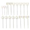 15pcs Table Number Holder Cute Shape Electroplating Process Practical Photo Stand for Office Anniver