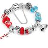 Рождественский красный эмалевый браслет-шарм с носками - Европейский и американский стиль