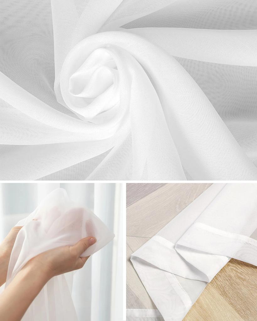 Rainbow Geometric Stripes Tulle Curtains For Living Room Kitchen Decoration Chiffon Window Treatments Voile Sheer Curtain