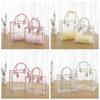 PVC Gift Bag Pink White Storage Bag Creative Shopping Bags