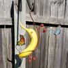 Banana Hanger for Butterflies Outdoor Banana Hammock Butterfly Feeder Metal Banana Holder for Attracting Butterflies