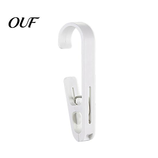 Wall Hangers for Small Objects Laundry Hook with Clip, Non-Drilling ABS Closet Organizer, Multi Purpose Bathroom Towel Holders Durable Anti-slip