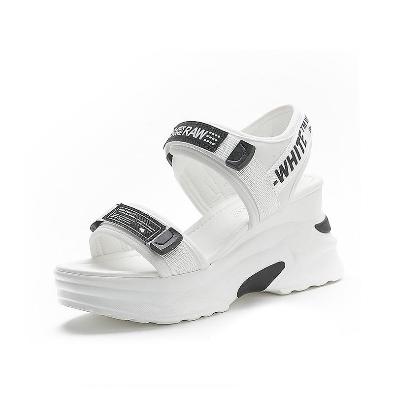 Модные Роскошные Женские Босоножки на Платформе Новые Летние Универсальные на Танкетке с Подъемом Женская Обувь Роскошные Сандалии Пляжная Обувь Chaussure Femme