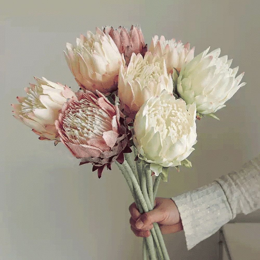 Multicolor Artificial Artichoke Flower Large Size Nordic Thistle Flower  Home Decoration