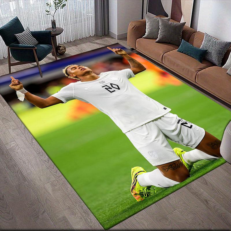 Antonio Art Flannel Printed Carpet, Home Sofa Decoration for Living Room & Bedroom, Non‑Slip Play Flannel Floor Mat for Game Room