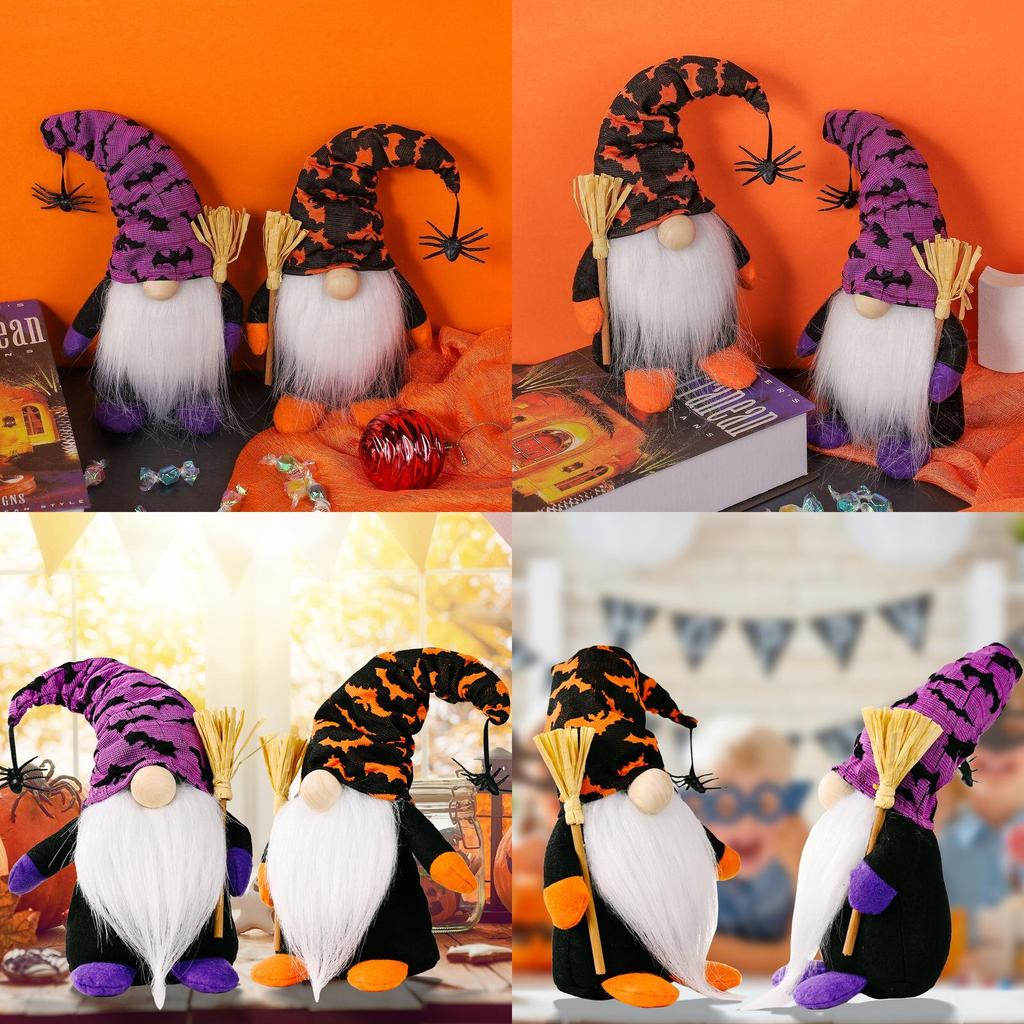 Plush Halloween Gonks Gnome Witch Spider Rudolph Doll For Festive Home Decor